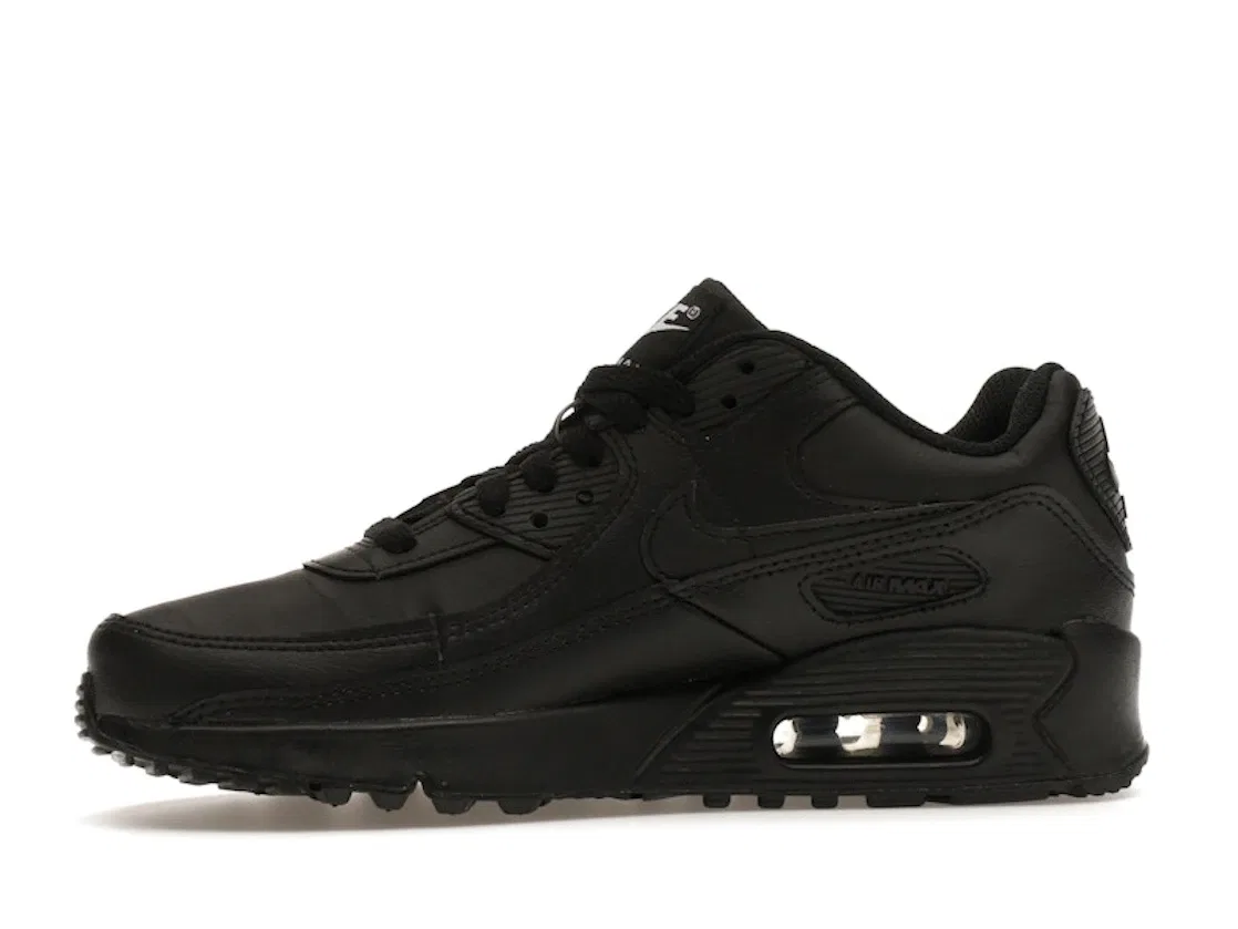 Детские кроссовки с амортизацией Nike Air Max 90 Recraft, Black/Black-White-Black — фото 3