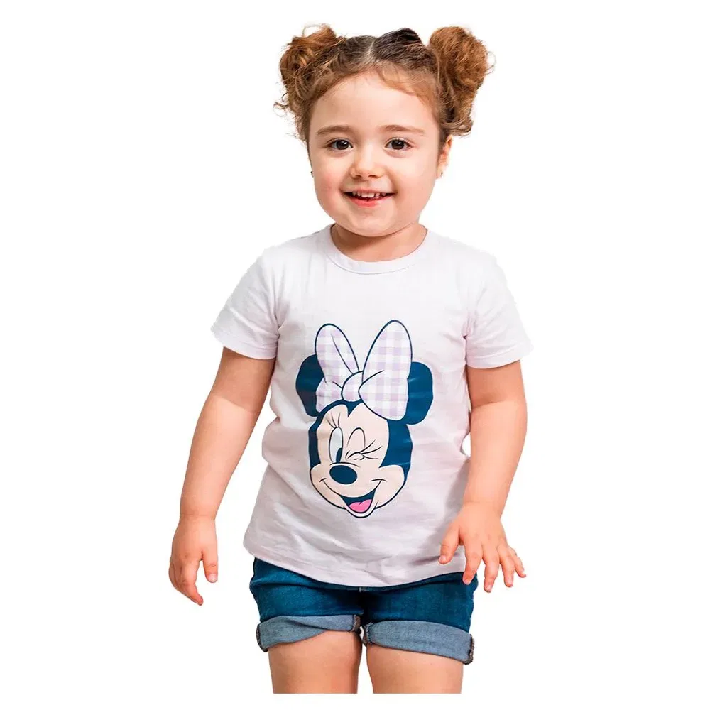 Детская футболка для девочек с принтом Minnie Mouse Disney, Purple