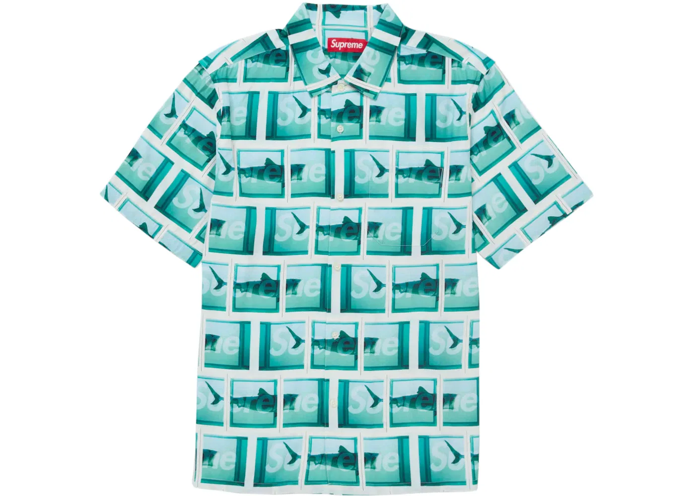 Мужская рубашка с принтом Damien Hirst Supreme, White