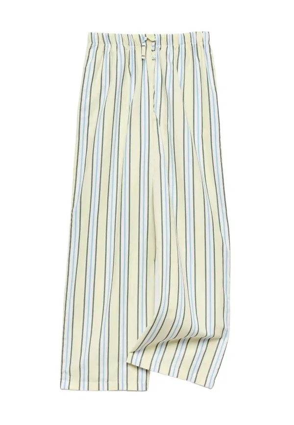 Брюки полосатые Unisex Marks & Spencer, green mix, зеленый