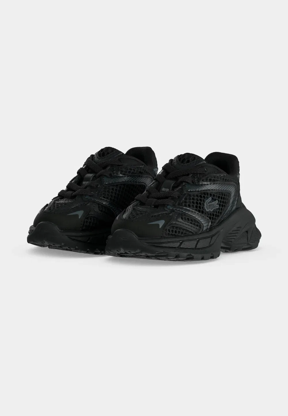 Детские туфли на шнуровке L003 Neo Shot унисекс - детские туфли Lacoste, Black — фото 3
