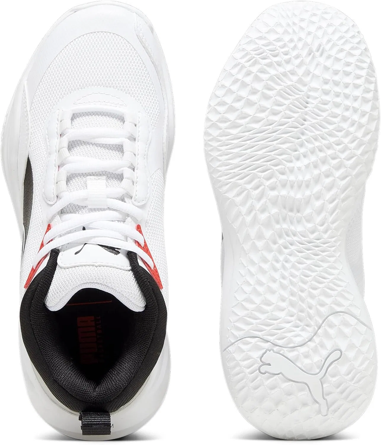 Детские кроссовки для мальчиков Playmaker Pro Plus PUMA, Ash Gray All Time Red-Puma Black — фото 3