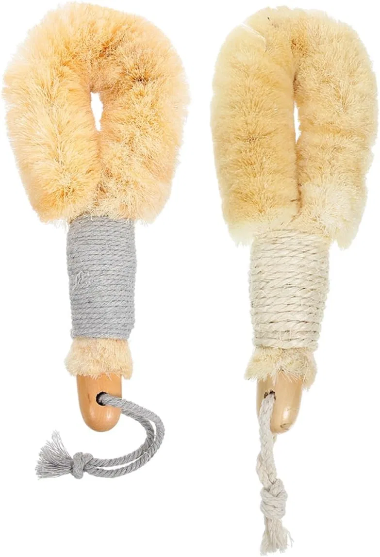 Щетка для тела с сизалем, 2 шт, FOMIYES, Beige