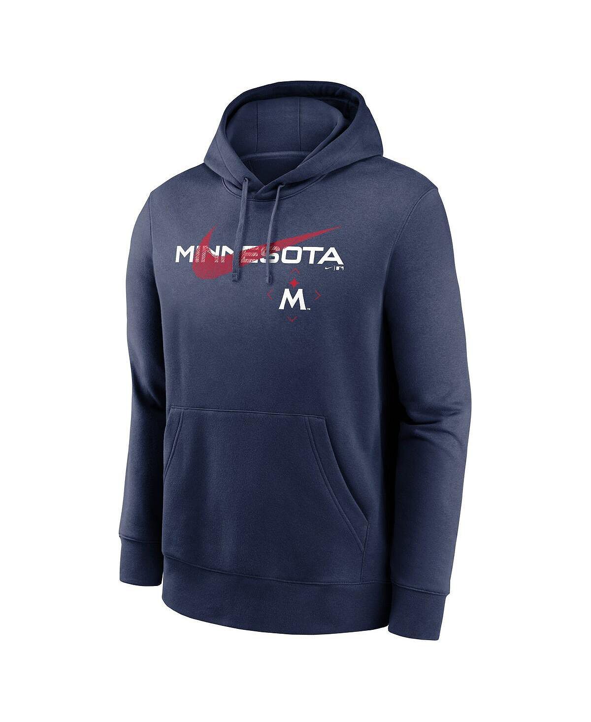 Мужская темно-синяя толстовка с капюшоном minnesota twins 2023 swoosh neighborhood Nike, синий — фото 4