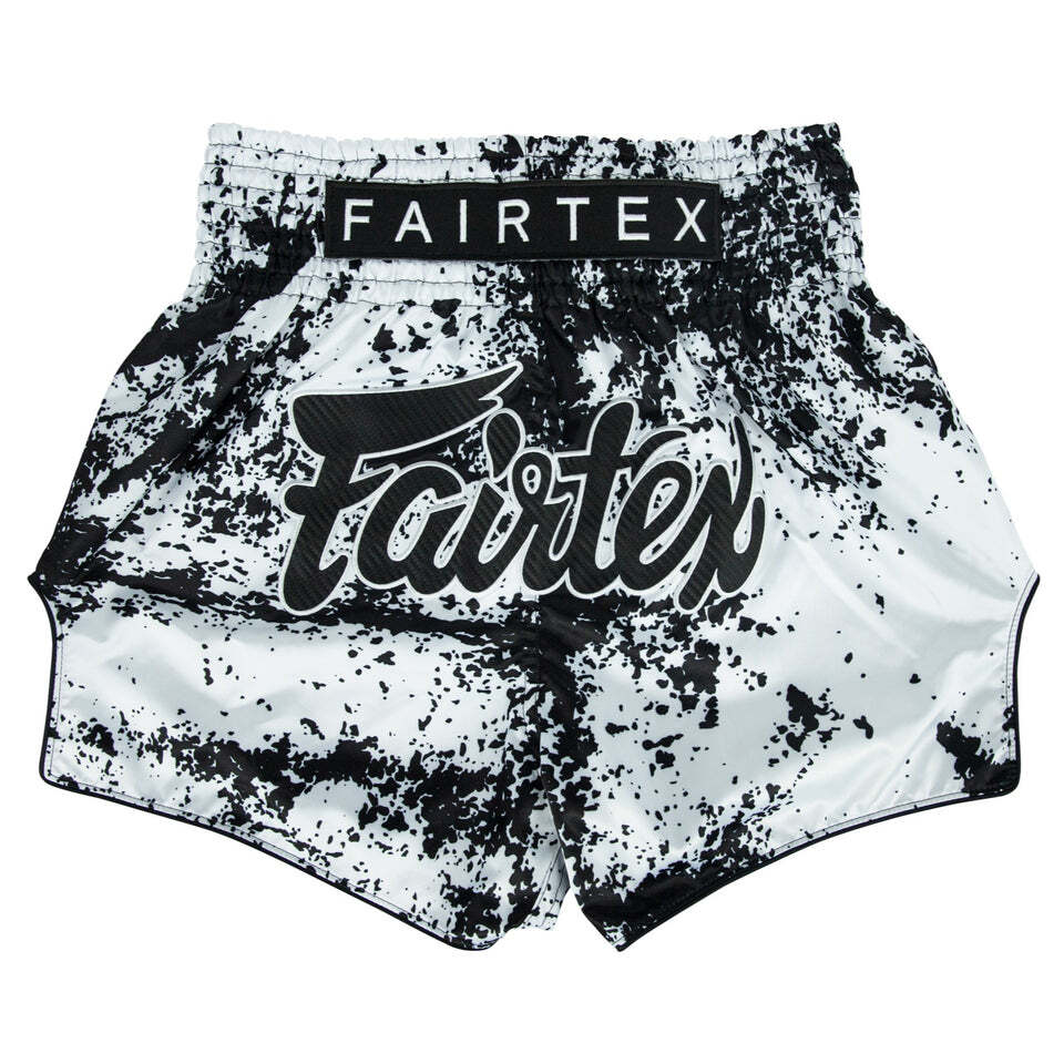 

Шорты для тайского бокса Fairtex Bs1948 Grunge White, размер S, белый/черный