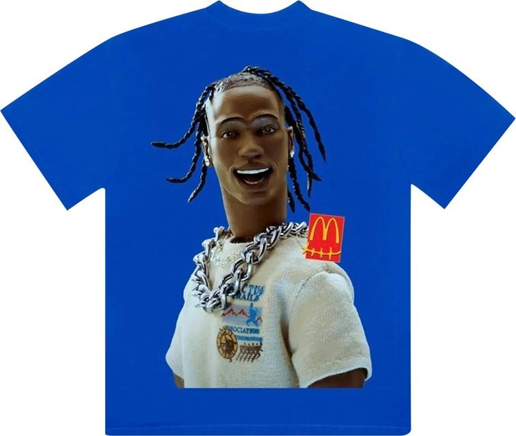 Футболка Cactus Jack by Travis Scott x McDonald's Action Figure Series III T-Shirt 'Royal', синий — фото 3