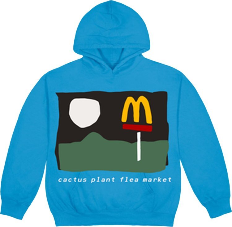 

Худи Cactus Plant Flea Market x McDonald's 24/7 Hoodie 'Blue Moon', синий