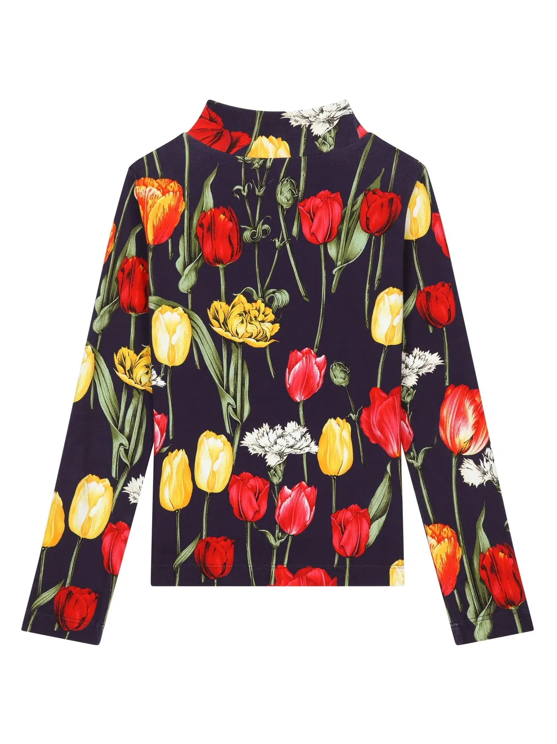 Футболка с принтом тюльпанов Dolce & Gabbana, синий — фото 2