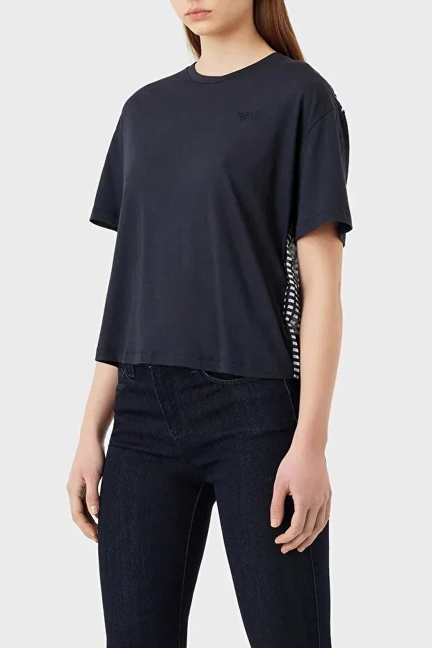 Женская футболка свободного кроя Emporio Armani, Navy Blue