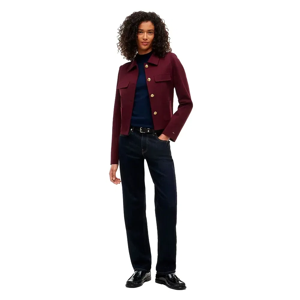 Женский свитер с хлопковым трикотажем Tommy hilfiger, Blue — фото 4
