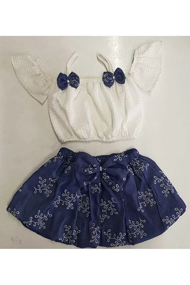 Детский комплект для девочек с цветочным принтом Pelish Baby, Blue