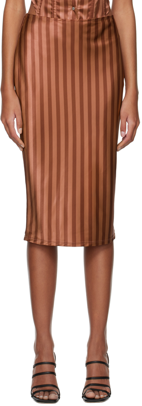 

Юбка-миди SSENSE Exclusive Brown Verona Miaou
