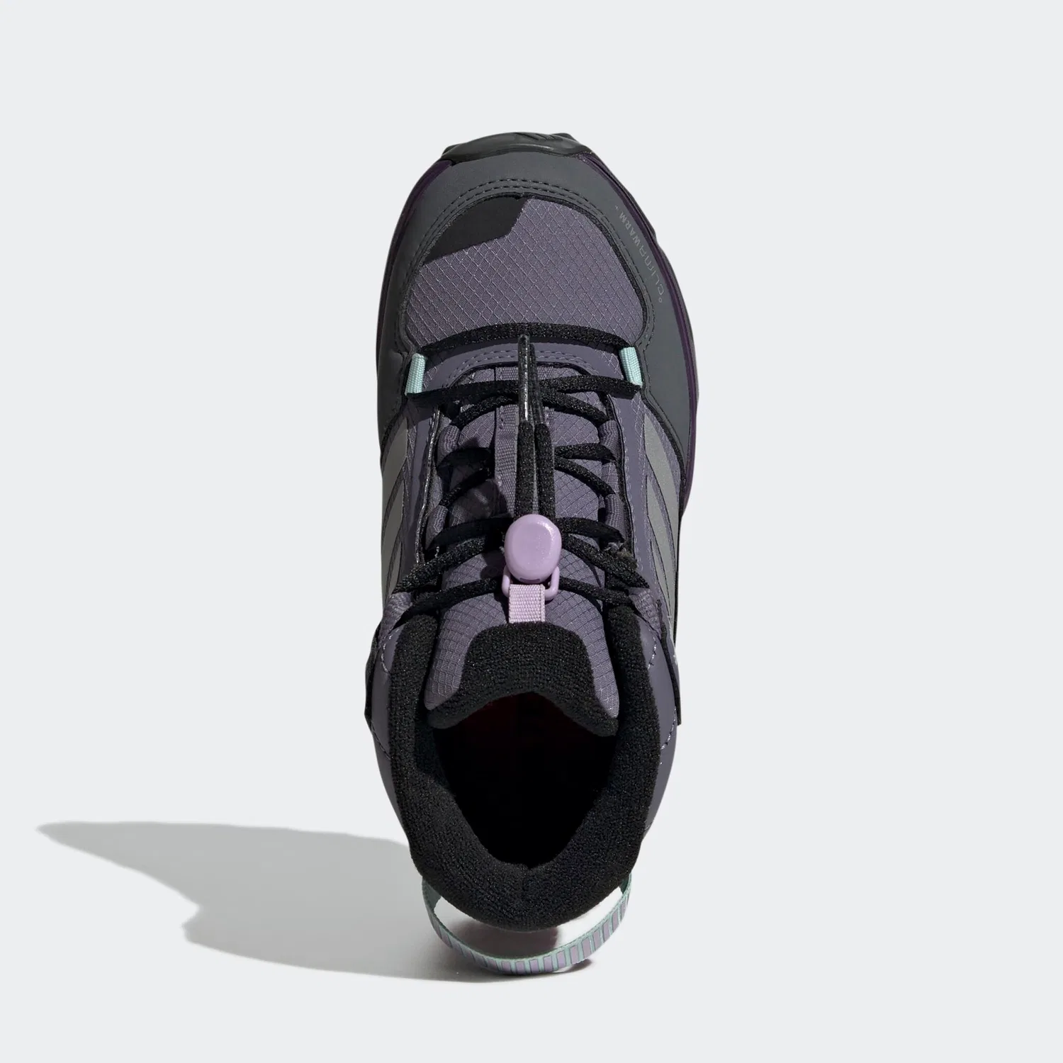 Детские зимние ботинки с утеплителем CLIMAWARM+ Adidas TERREX, Preloved Violet/Matte Silver/Semi Flash Aqua — фото 4