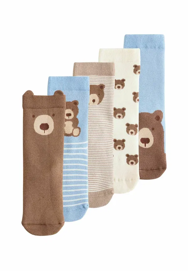 Носки 5 пар, дышащие, Rich 5 pack, Next, Light Blue Bear, светло-голубой