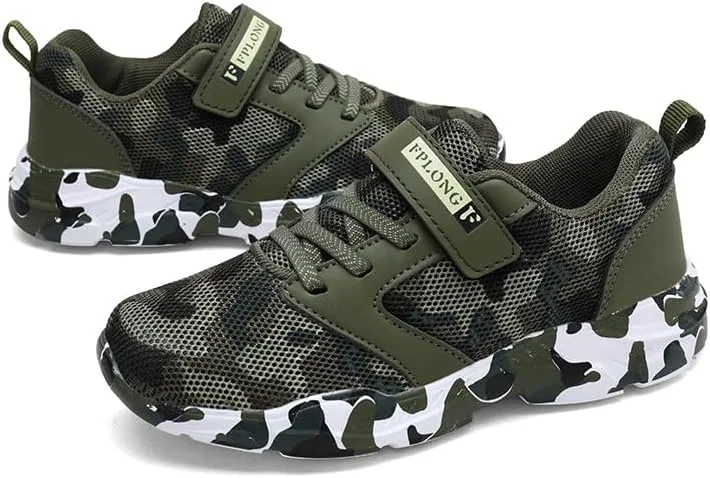 Детские легкие дышащие кроссовки для бега и ходьбы Aiscahent, Camouflage Green — фото 4