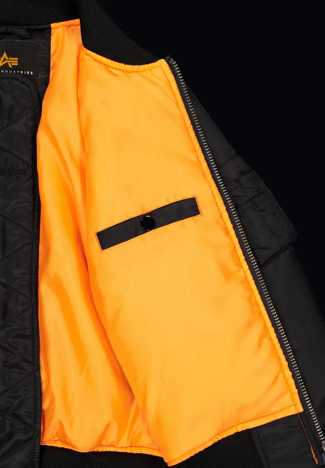 Детские - бомберы ma-1 k унисекс - бомбер Alpha Industries, Black — фото 4