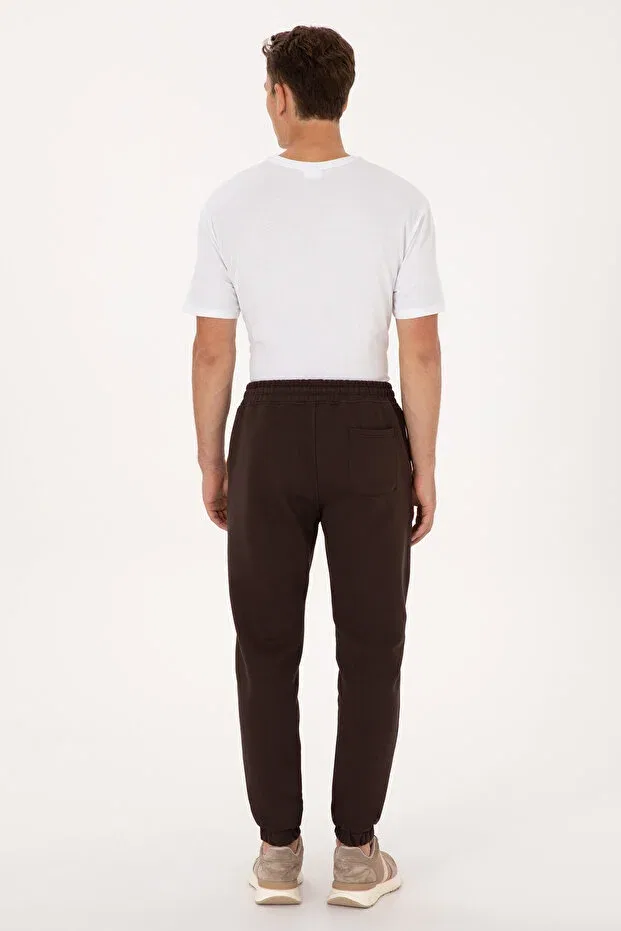 Мужские спортивные штаны с принтом U.S. Polo Assn., Dark Brown — фото 4