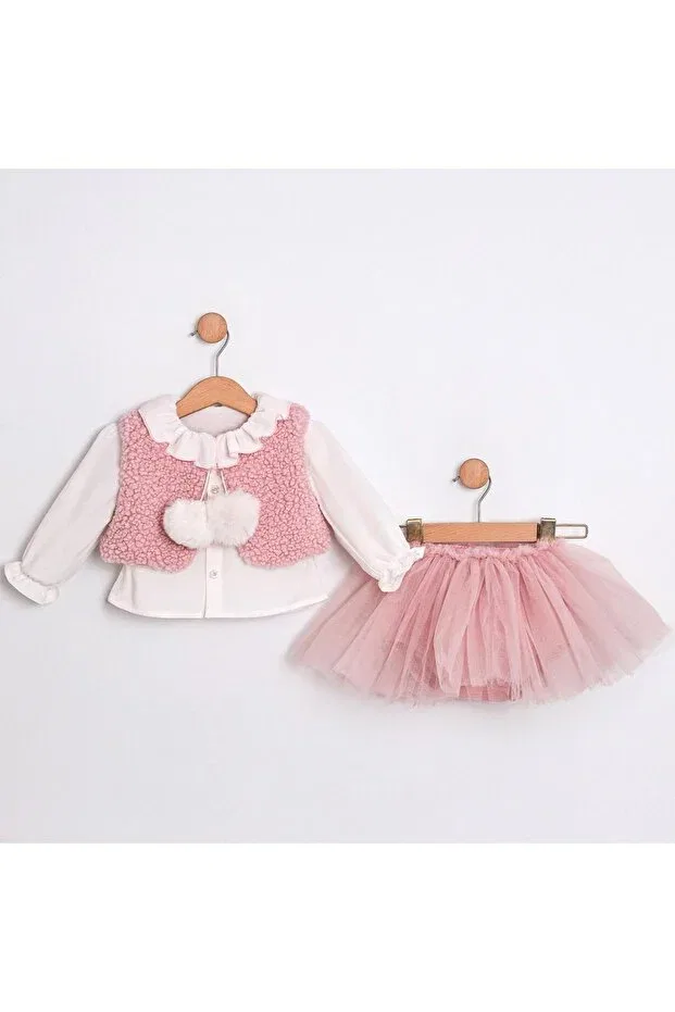 Детский комплект для девочек с принтом Care Cumino, Pink — фото 4