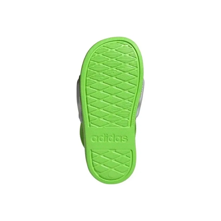 Детские спортивные сандалии с одним ремешком Adidas Adilette Estrap Buzz JQ4366, Зелено-серый — фото 4