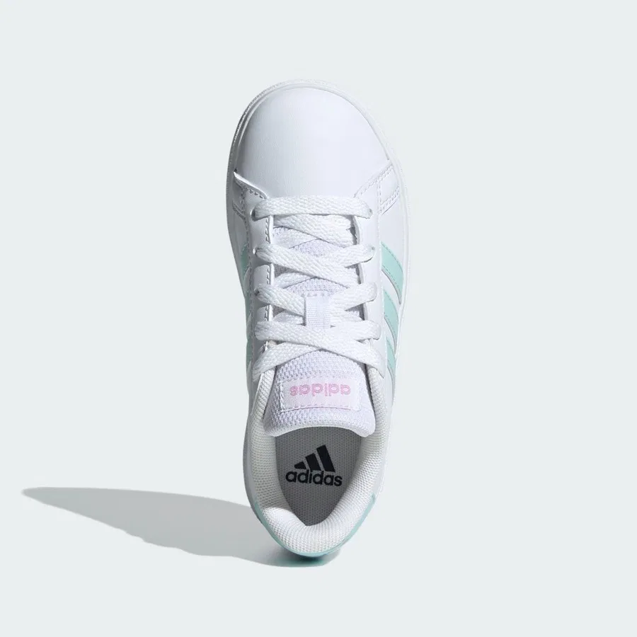 Кроссовки повседневные из кожзаменителя Grand Court Lifestyle adidas, Бело-разноцветный — фото 4