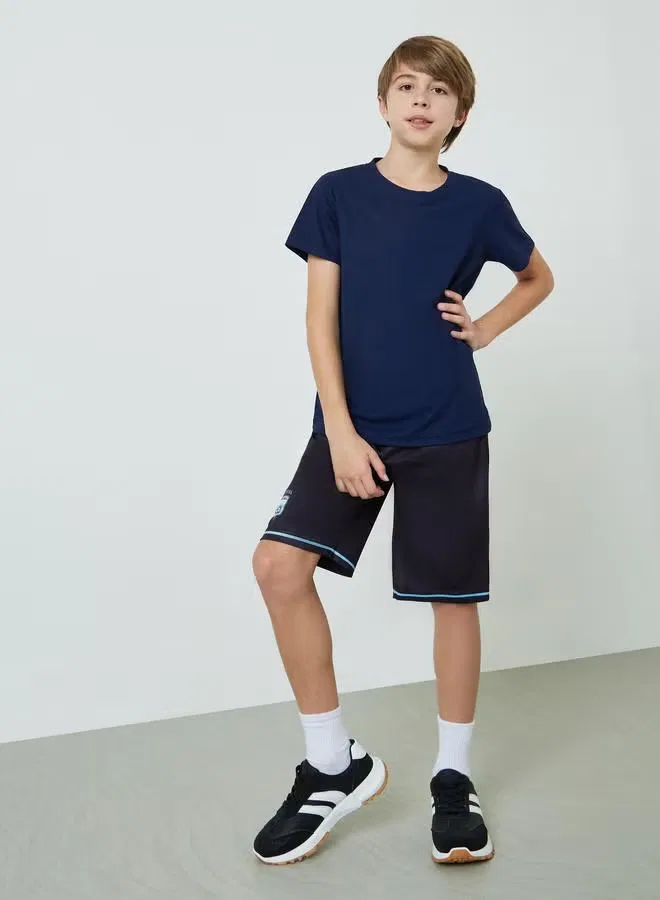 Styli Футболка спортивная хлопковая для подростков, navy blue — фото 2