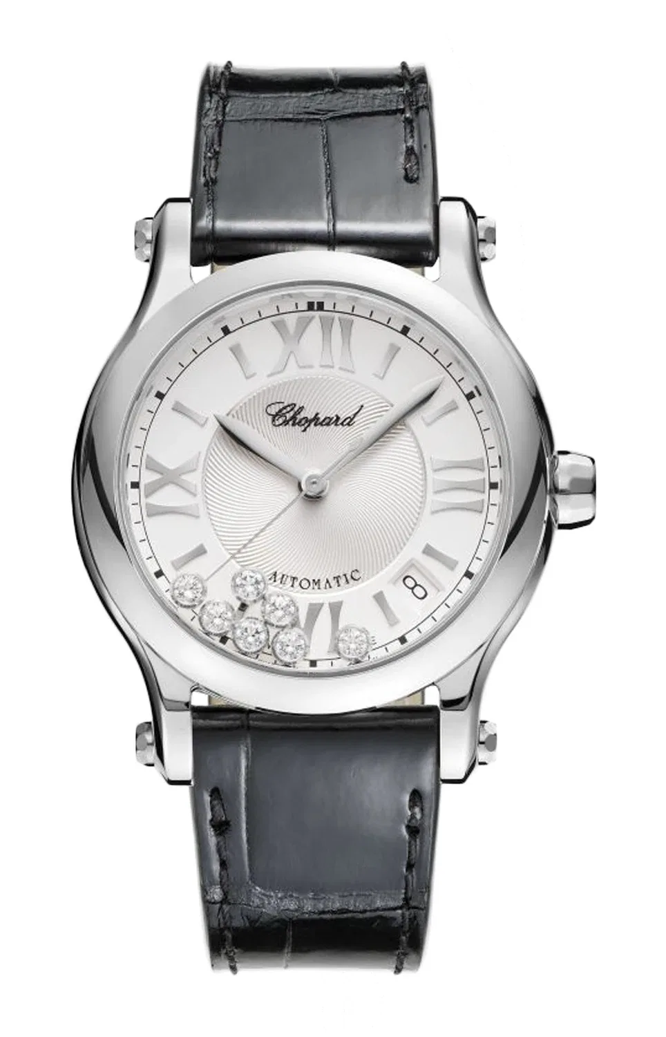 HAPPY SPORT 36 ММ, АВТОМАТИЧЕСКИЕ, НЕРЖАВЕЮЩАЯ СТАЛЬ, БРИЛЛИАНТЫ - 278559-3001 CHOPARD, серебряный