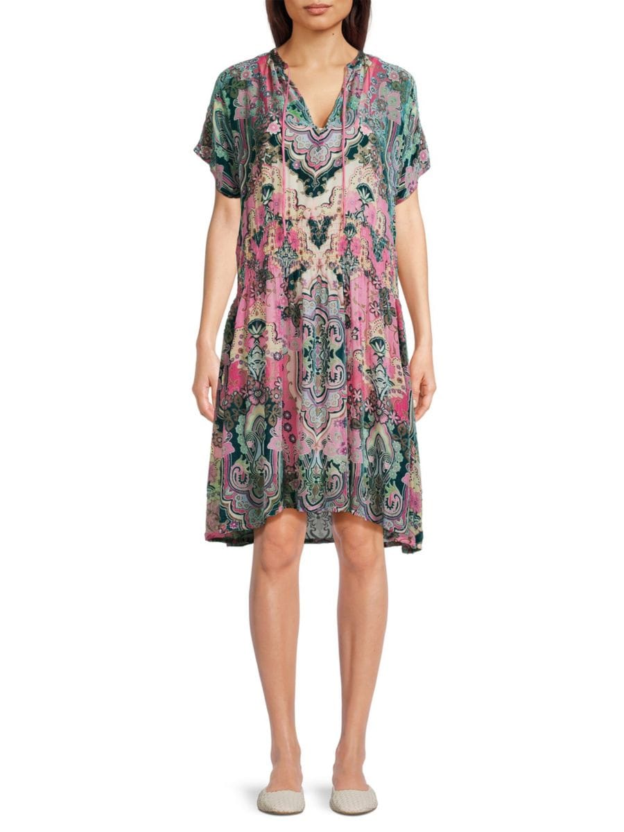 

Платье-комбинация Thia Burnout Johnny Was, цвет Paisley Melody