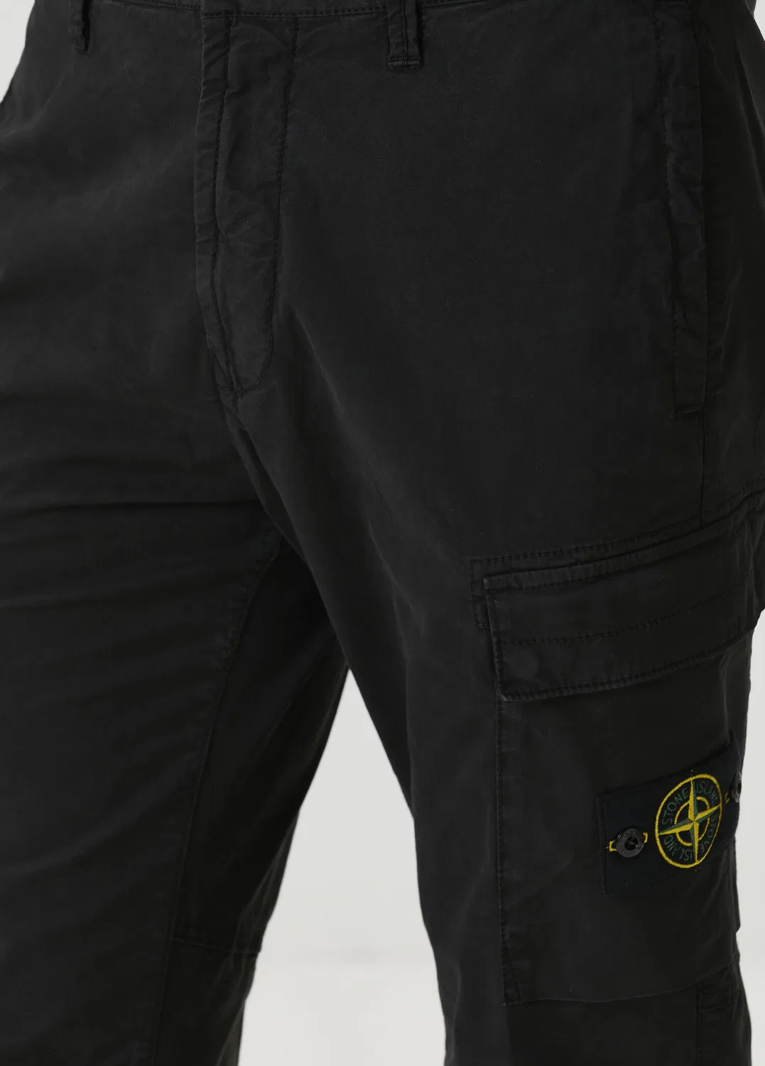 Карго брюки Stretch Twill Stone Island, black — фото 4