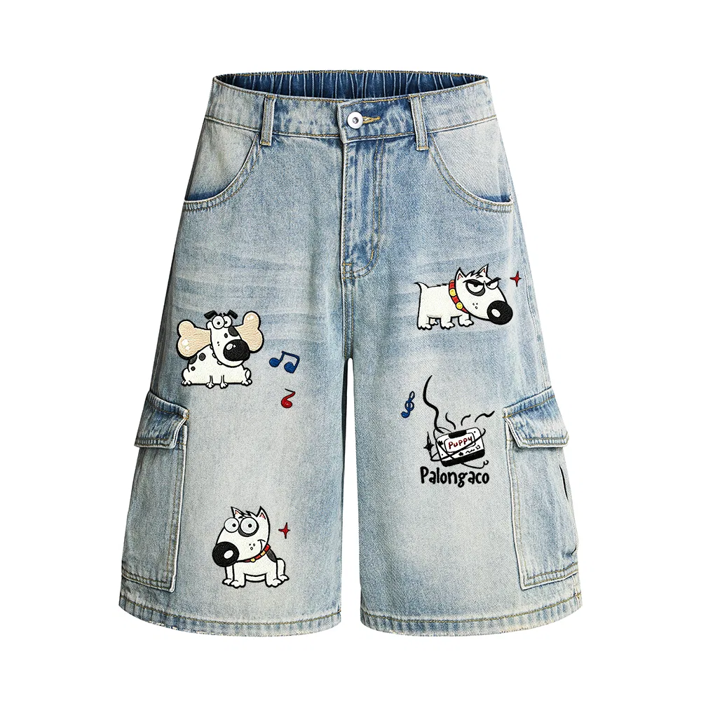Детские джинсовые шорты прямого кроя Unisex Moderate Straight Fit, PAL ONGACO, Light Blue