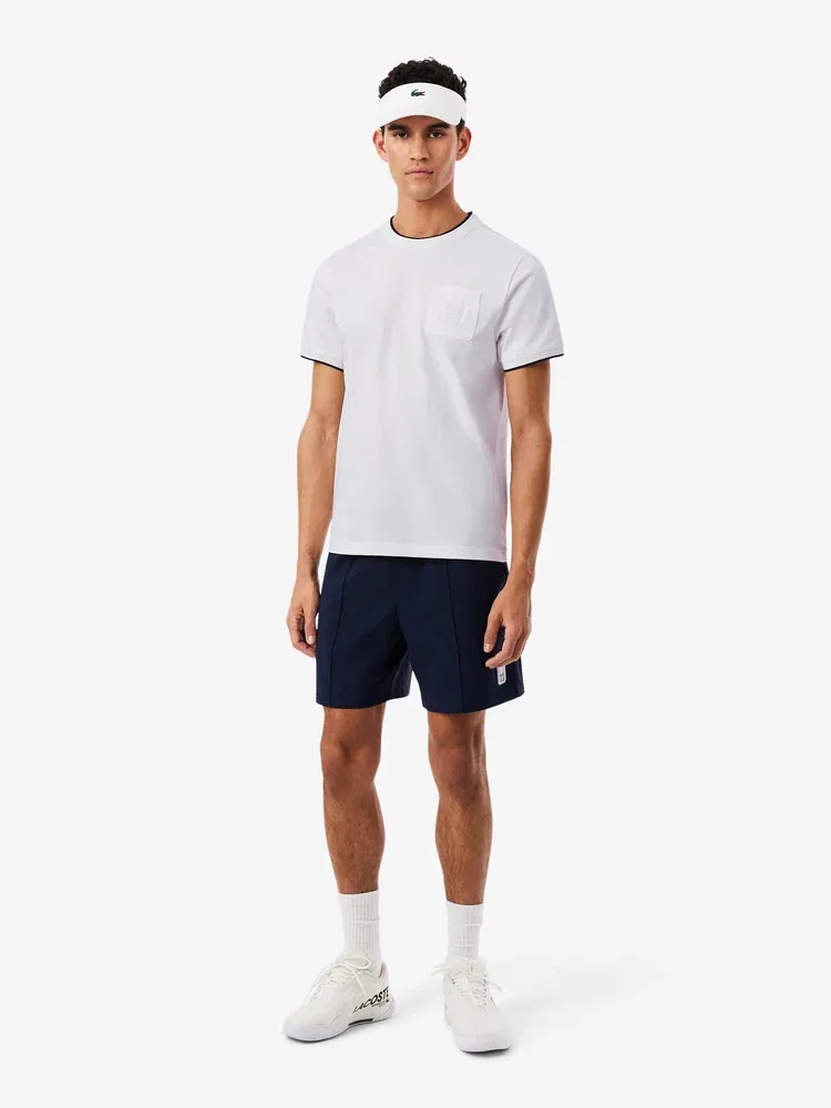 Футболка теннисная Heritage LACOSTE, White — фото 4
