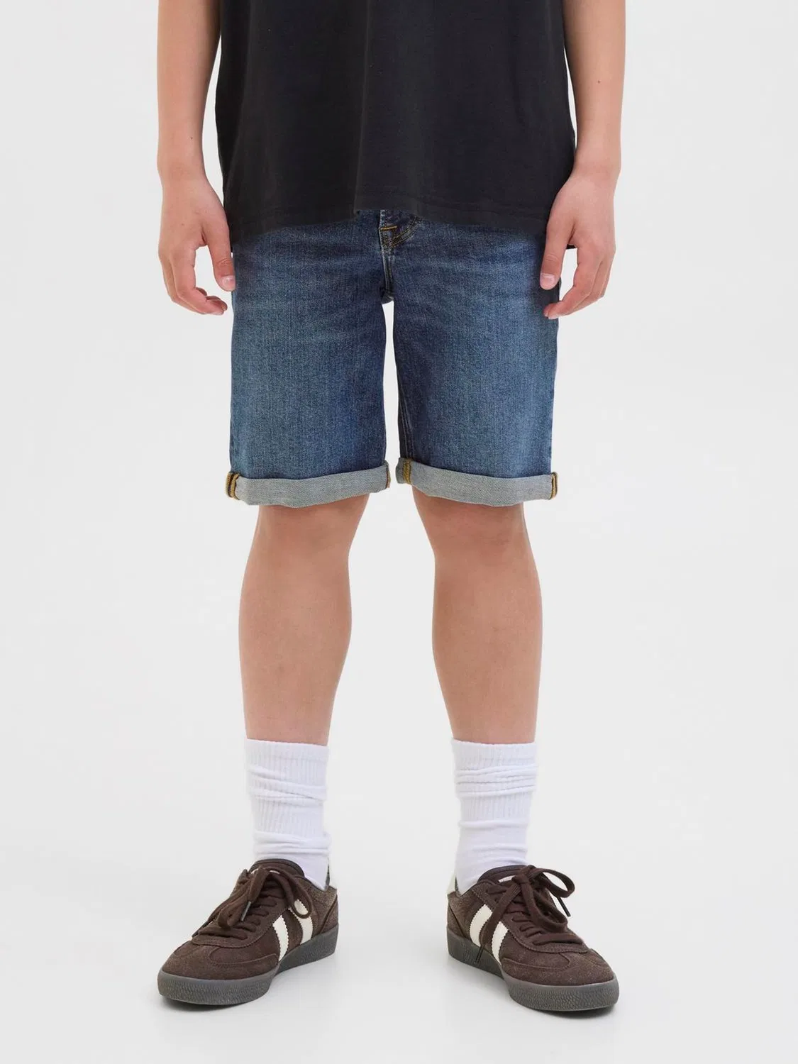 Шорты джинсовые Regular Fit Rick JACK & JONES JUNIOR, темно-синие