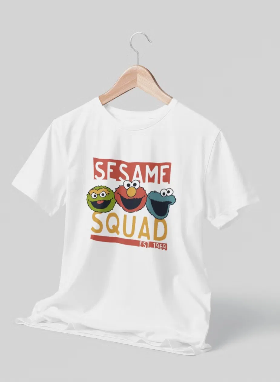 Zoom Футболка с принтом Sesame Squad, белая