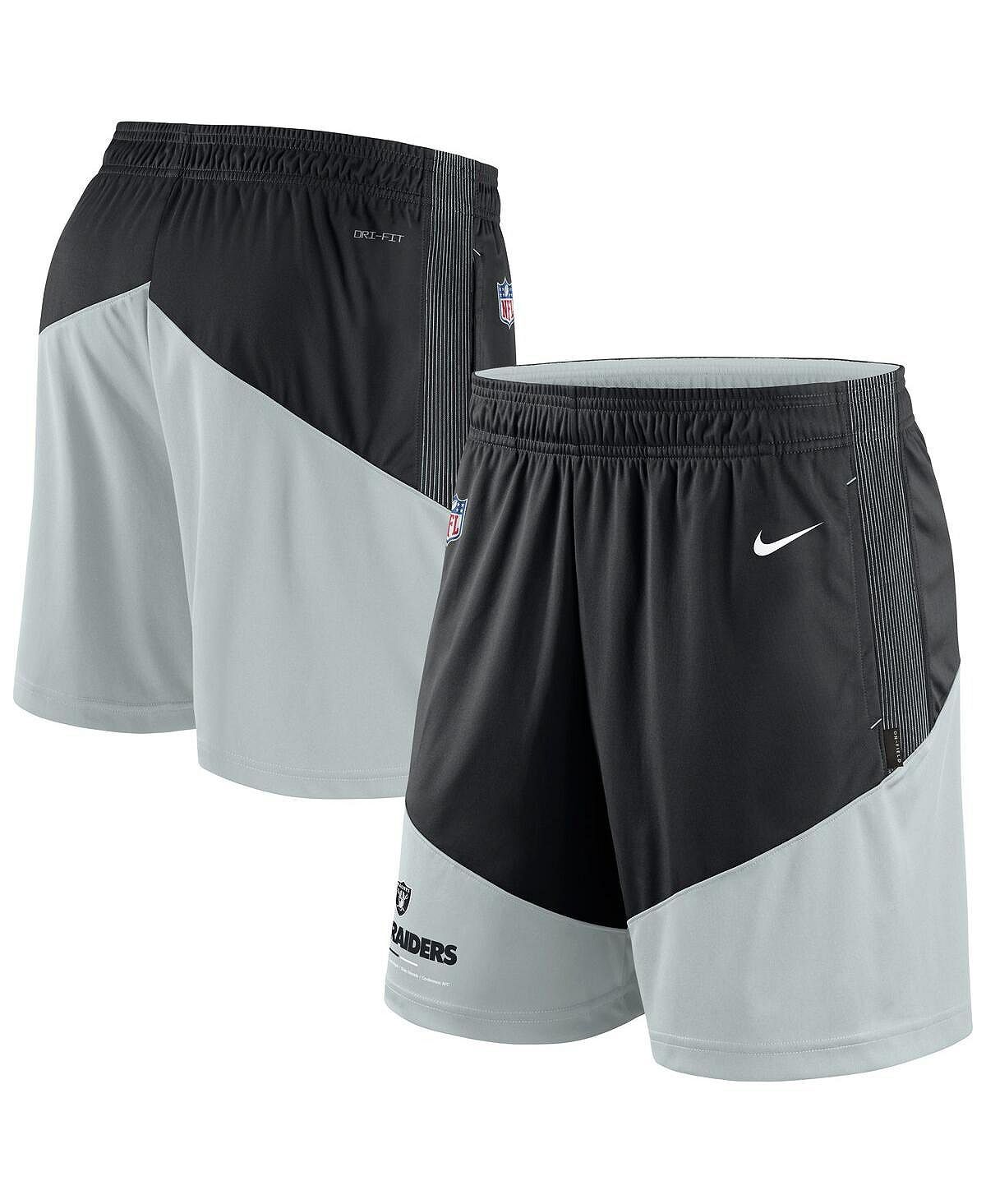 

Мужские черные и серебристые спортивные шорты las vegas raiders primary lockup Nike, мульти