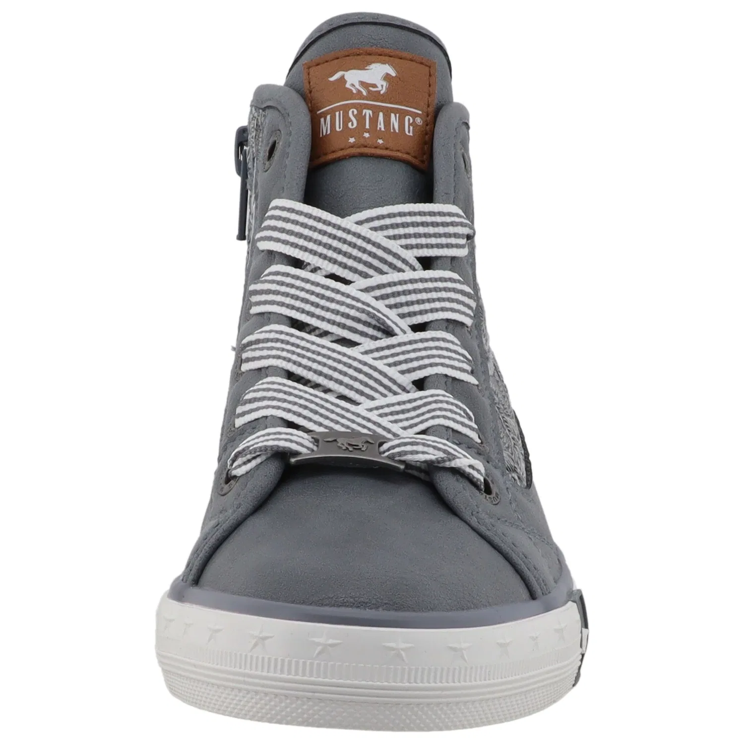 Детские высокие кроссовки с контрастной отделкой Mustang Shoes, Jeanasblau — фото 3