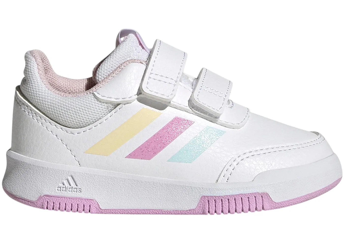 Детские кроссовки с липучками Adidas Tensaur Hook And Loop, Cloud White/Almost Blue/Bliss Lilac