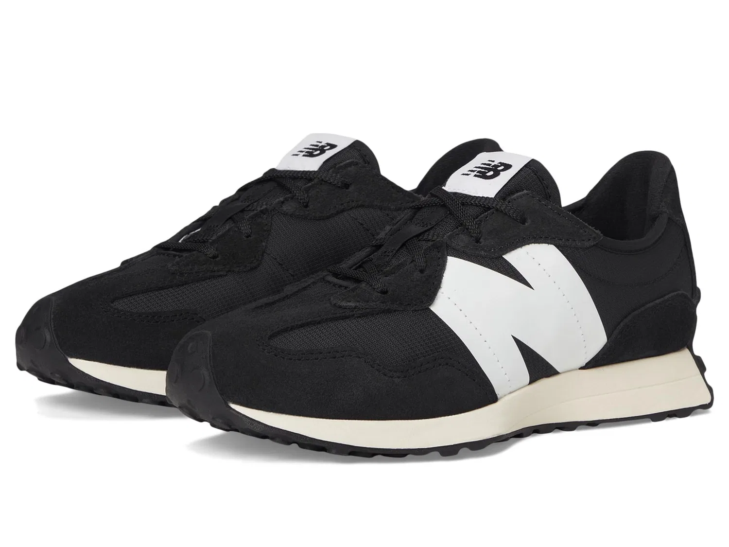 Детские кроссовки для мальчиков с закрытой шнуровкой 327v1 New Balance, Black White
