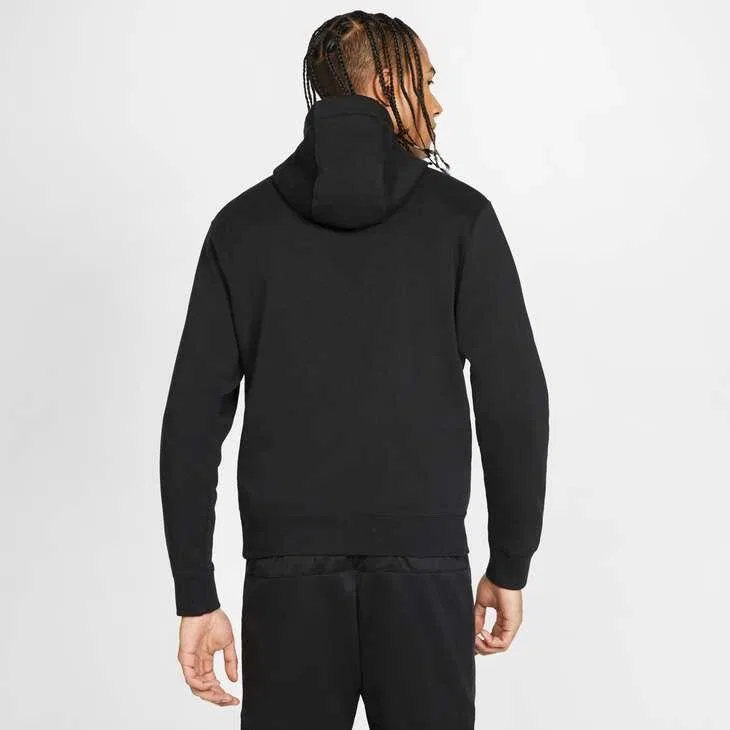 Мужской свитшот с флисом Nike NSW Club Fleece FZ Hoodie, Цвет: Schwarz — фото 4