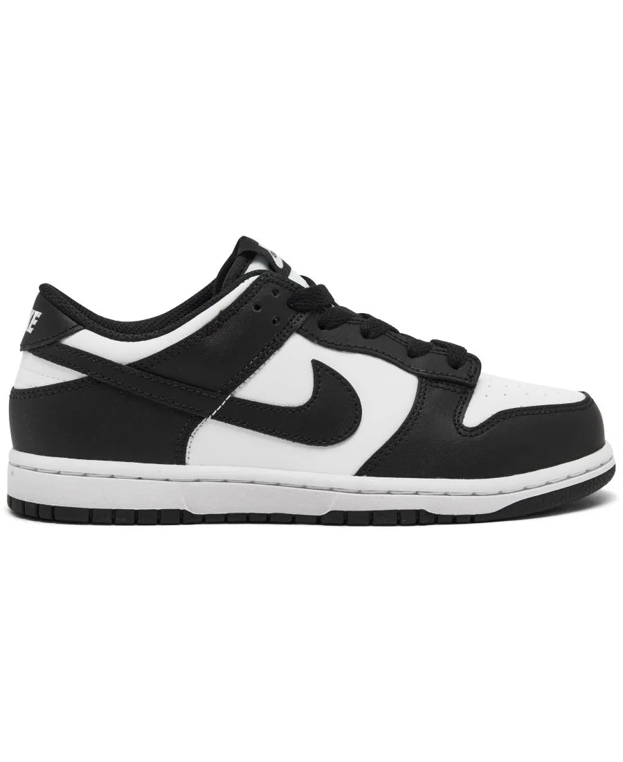 Кроссовки Nike Dunk Low с замшевым верхом, White Black — фото 2