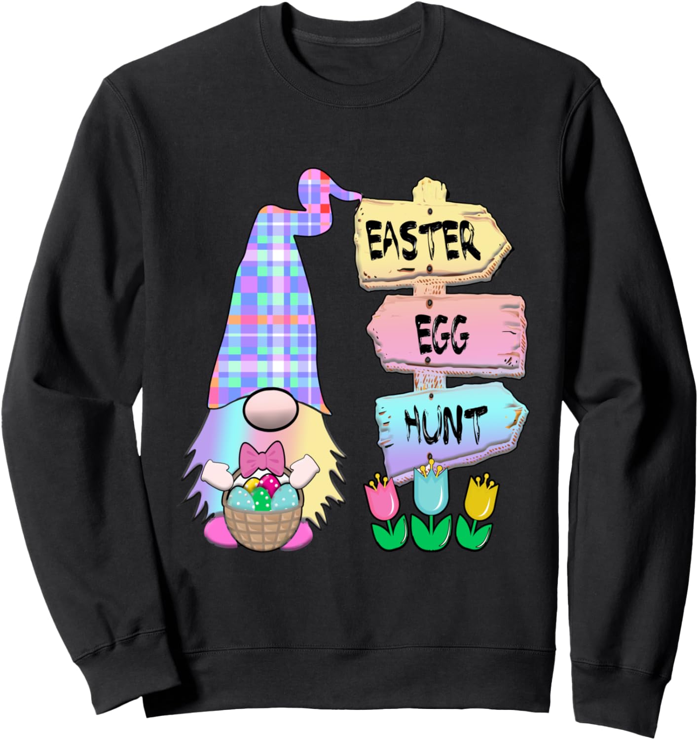 

Охота за пасхальными яйцами в клетку, пастельная весенняя клетчатая толстовка Easter Emporium, черный