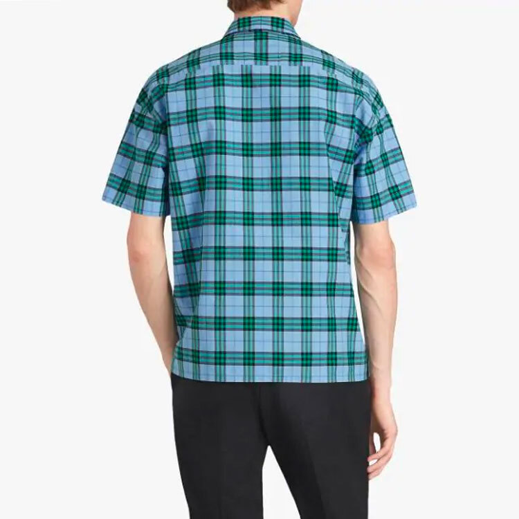 Мужская рубашка Burberry, цвет Blue/Green Plaid — фото 4