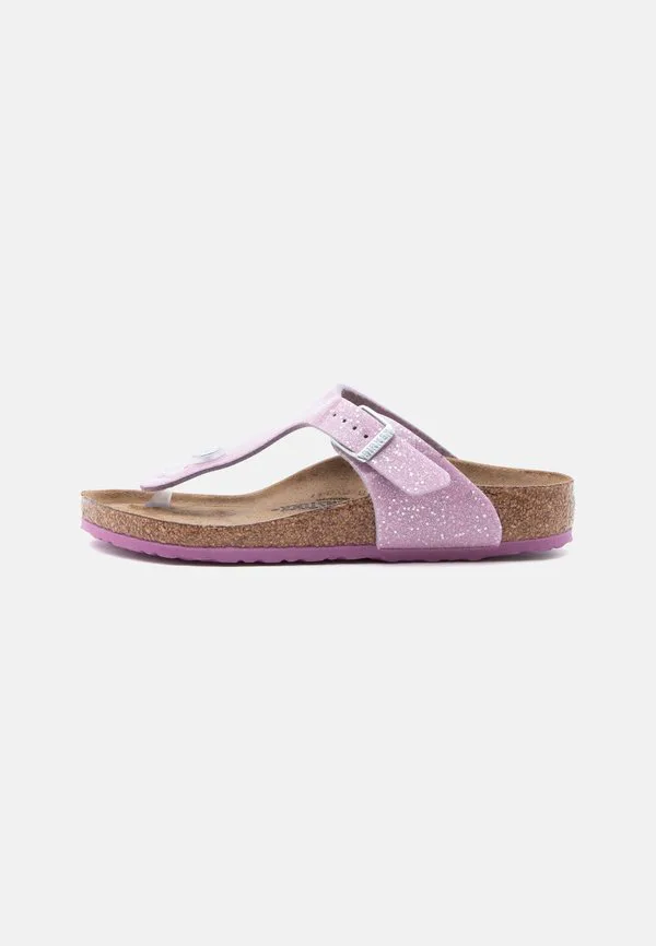 Детские сандалии gizeh с узким т-образным ремешком и космическим блеском Birkenstock, Lavender