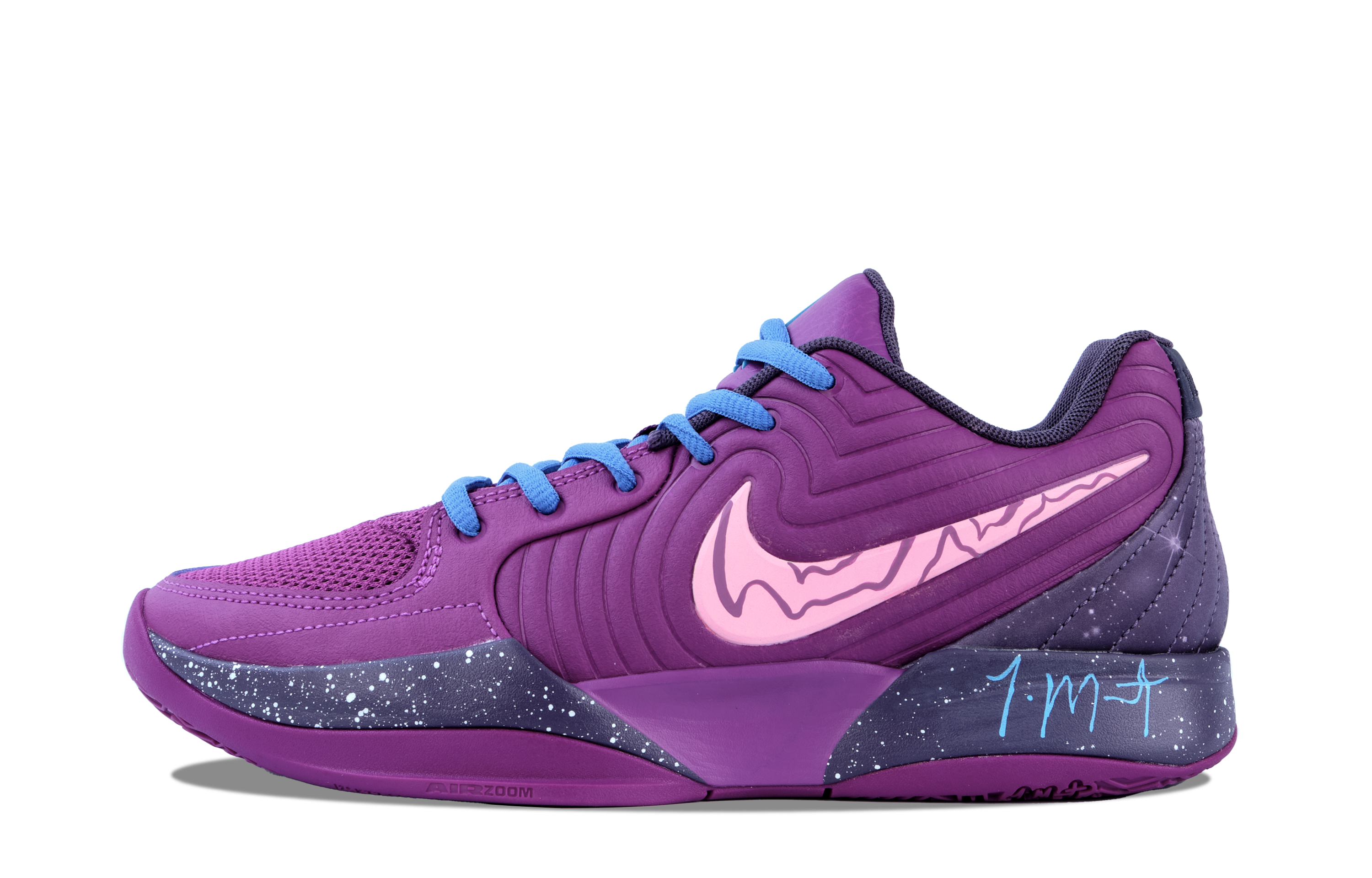 

Nike Баскетбольные кроссовки Ja 2 Shock Absorbers с низким верхом, устойчивые к истиранию и скольжению, мужские, розовые, синие, фиолетовые