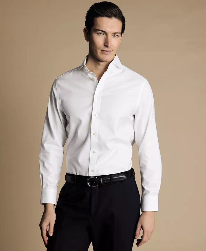 

Мужская классическая рубашка из твила Slim-Fit Charles Tyrwhitt, белый
