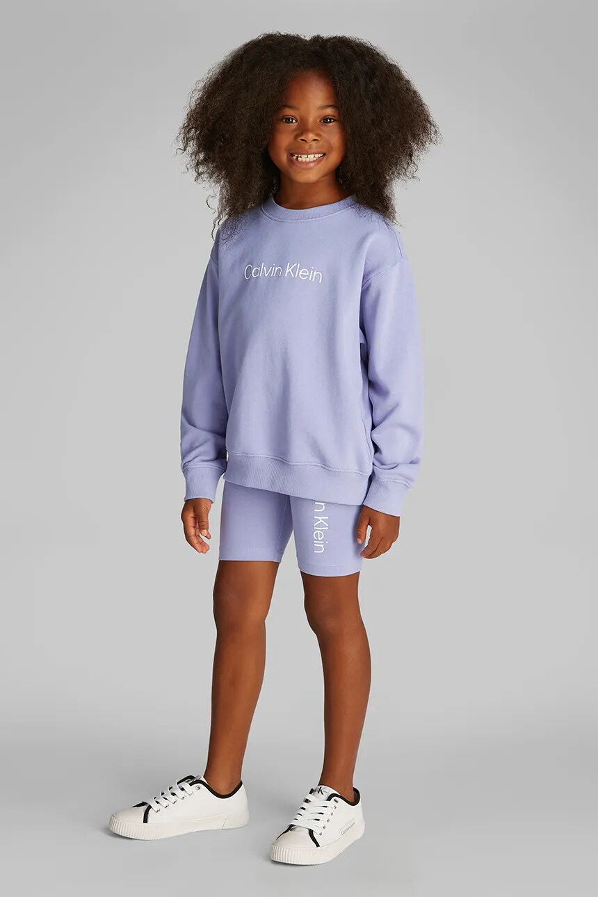 

Детский комплект из хлопка Calvin Klein Jeans, фиолетовый
