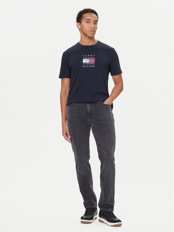 Футболка regular fit Linear Flag MW0MW41338 Tommy Hilfiger, синий — фото 2