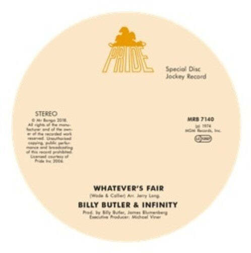 

Сингл 7" Billy Butler & Infinity & Lady Lee: Whatever'S Fair / Simple Things