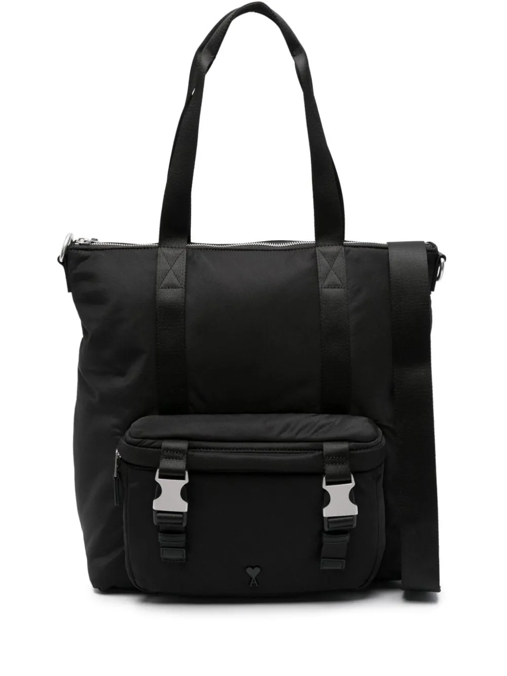 

Сумка-тоут с логотипом Ami Paris, черный