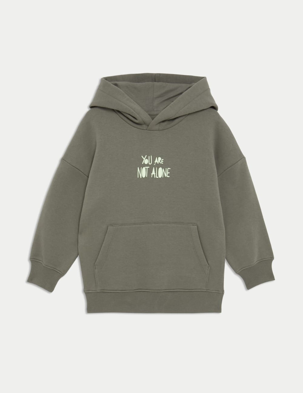 

Толстовка с капюшоном Doodle для мальчиков с высоким содержанием хлопка Marks & Spencer, хаки