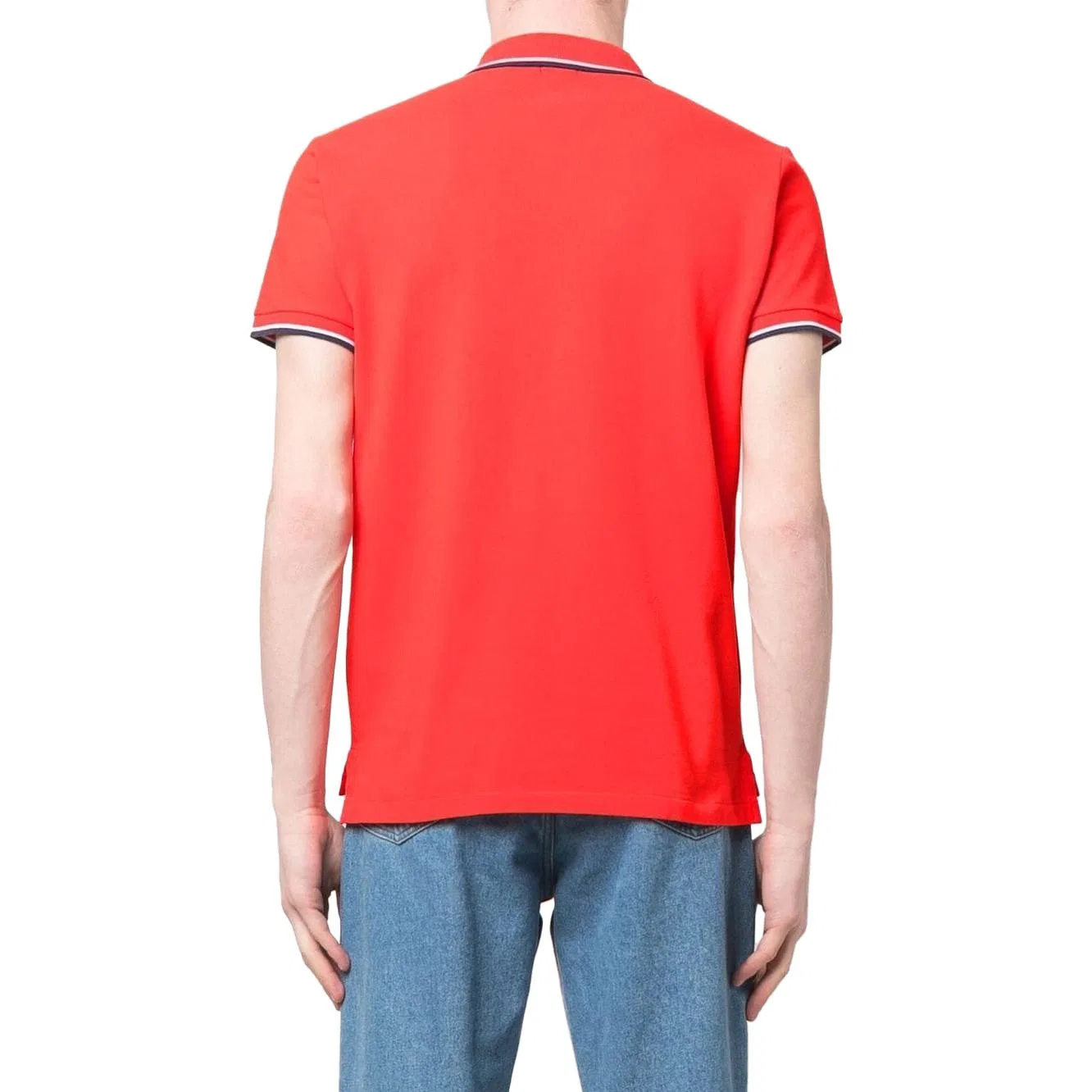 Поло с вышитым логотипом и контрастными деталями Polo Ralph Lauren, Red — фото 4