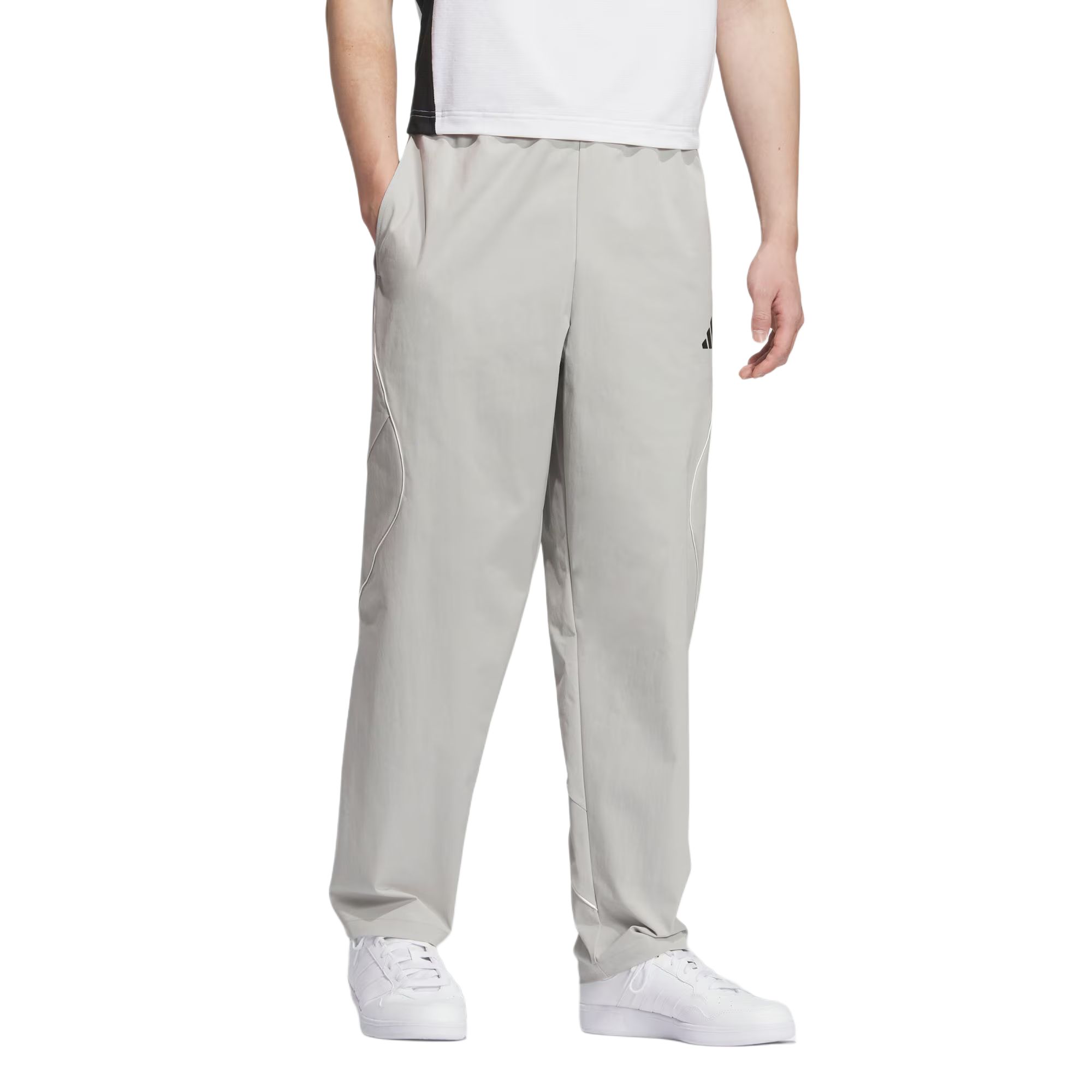 FW25 STADIUM WOVEN повседневные брюки мужские Adidas, металлический серый/белый — фото 3